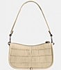Color:Ivory - Image 2 - Croco-Embossed Swinger 20 Shoulder Bag