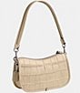 Color:Ivory - Image 5 - Croco-Embossed Swinger 20 Shoulder Bag
