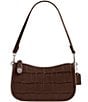 COACH Swinger 20 Crocodile Embossed Shoulder Bag, Color:Maple - Image 1