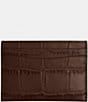 COACH Crocodile Embossed Essential Card Case, Color:Maple - Image 2