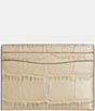 COACH Crocodile Embossed Essential Card Case, Color:Ivory - Image 2