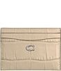 COACH Crocodile Embossed Essential Card Case, Color:Ivory - Image 1