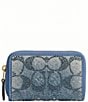 COACH Crystal Denim Essential Small Zip Around Card Case - Image 2