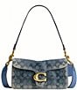 COACH Crystal Signature Denim Tabby 26 Shoulder Bag - Image 1