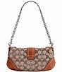 COACH Crystal Signature Jacquard Soho 25 Contrast Trim Shoulder Bag, Color:Burnished Amber - Image 2