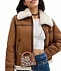 COACH Crystal Signature Jacquard Top Handle Contrast Trim Crossbody Card Case, Color:Burnished Amber - Image 5