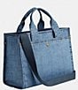 Color:Indigo Denim - Image 5 - Denim Cargo Tote Bag