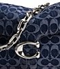 COACH Tabby Denim Logo Chain Shoulder Bag, Color:Deep Blue - Image 5