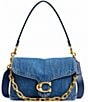 COACH Tabby Denim Chain Shoulder Bag, Color:Deep Blue - Image 1