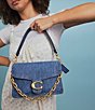 COACH Tabby Denim Chain Shoulder Bag, Color:Deep Blue - Image 6