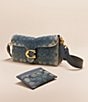 COACH Denim Crystal Signature Essential Card Case - Image 3