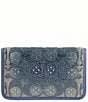 COACH Denim Crystal Signature Essential Slim Card Case - Image 1