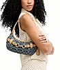 COACH Denim Signature Belted Ergo Small Shoulder Bag - Image 2