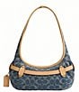 COACH Denim Signature Belted Ergo Small Shoulder Bag - Image 3