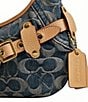 COACH Denim Signature Belted Ergo Small Shoulder Bag - Image 6