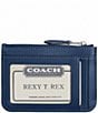 COACH Denim Signature Mini ID Card Case, Color:Deep Blue - Image 2