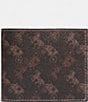 Color:Truffle - Image 1 - Double Billfold With Horse And Carriage Print Wallet