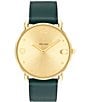 Color:Green - Image 1 - Elliot Gold Tone Case Women's Watch
