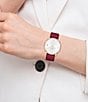 Color:Red - Image 4 - Elliot Red Strap Women's Bracelet Watch