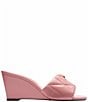 Color:Bubblegum - Image 2 - Emma Quilted Leather Wedge Sandals