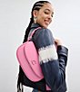 Color:Vivid Pink - Image 5 - Emmy 23 Saddle Crossbody Bag