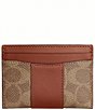 COACH Essential Card Case in Signature Canvas Wallet, Color:Tan/Caramel - Image 2