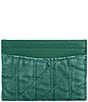 COACH Essential Denim Quilted Card Case, Color:Ivy - Image 2
