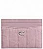 COACH Essential Denim Quilted Card Case, Color:Ballerina - Image 1