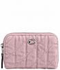 COACH Essential Denim Small Zip Around Card Case, Color:Ballerina - Image 1