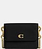 COACH Essential Half Flap Card Case, Color:Black - Image 1