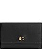 COACH Essential Medium Flap Wallet, Color:Black - Image 1