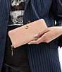COACH Essential Slim Accordion Zip Wallet, Color:Cream - Image 4