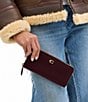 COACH Essential Slim Accordion Zip Wallet, Color:Merlot - Image 4