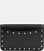 COACH Essential Slim Card Case With Rivets, Color:Black - Image 2