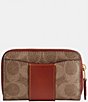 COACH Essential Small Zip Around Card Case, Color:Tan Rust - Image 2