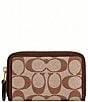 COACH Essential Small Zip Around Signature Jacquard Card Case - Image 1