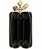 COACH Essential Small Zip Around Wallet with Charms, Color:Black - Image 3