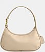 Color:Ivory - Image 1 - Eve Leather Gold Tone Shoulder Bag