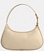 Color:Ivory - Image 2 - Eve Leather Gold Tone Shoulder Bag