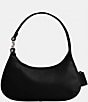 Color:Black - Image 1 - Eve Leather Silver Tone Shoulder Bag