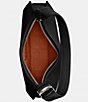 Color:Black - Image 3 - Eve Leather Silver Tone Shoulder Bag