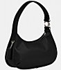 Color:Black - Image 4 - Eve Leather Silver Tone Shoulder Bag