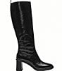 COACH Extended Calf Sculpted C Block Heel Leather Boots - Image 2