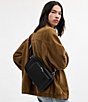 COACH Felix Cross Grain Leather Sling Pack, Color:Black - Image 4