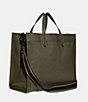 Color:Army Green - Image 4 - Field Tote Bag 40 In Sport Calf With Coach Badge