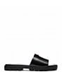 Color:Black - Image 2 - Florence Leather Slide Sandals