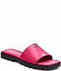 Color:Dragonfruit - Image 1 - Florence Leather Slide Sandals