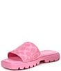 Color:Vivid Pink - Image 6 - Florence Signature Coated Canvas Slide Sandals