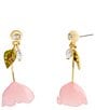 COACH Flower Drop Earrings - Image 1