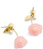 COACH Flower Drop Earrings - Image 2